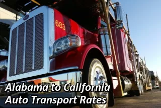 Alabama to California Auto Transport Rates