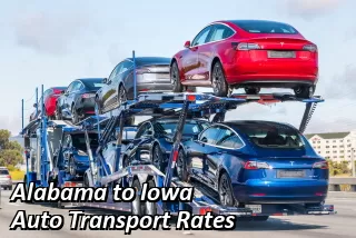 Alabama to Iowa Auto Transport Rates