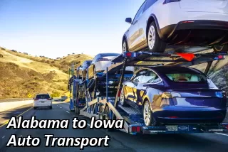 Alabama to Iowa Auto Transport