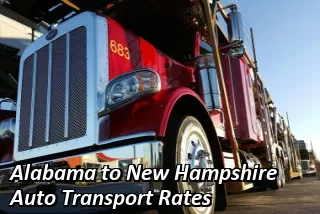 Alabama to New Hampshire Auto Transport Rates
