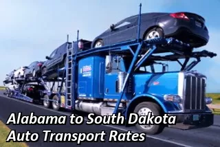 Alabama to South Dakota Auto Transport Rates