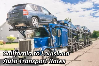 California to Louisiana Auto Transport Rates