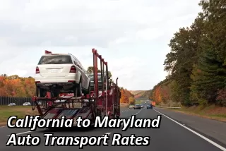 California to Maryland Auto Transport Rates