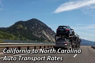 California to North Carolina Auto Transport Rates
