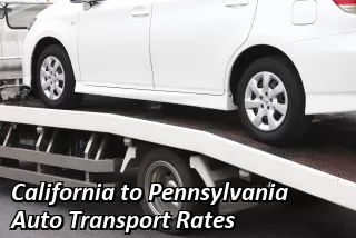 California to Pennsylvania Auto Transport Rates