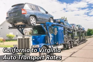 California to Virginia Auto Transport Rates