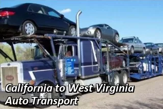 California to West Virginia Auto Transport
