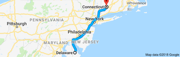 Delaware to Connecticut Auto Transport Route