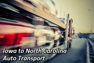 Iowa to North Carolina Auto Transport