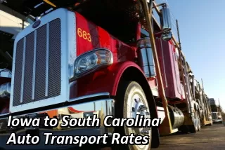 Iowa to South Carolina Auto Transport Rates