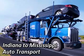 Indiana to Mississippi Auto Transport
