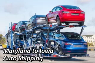 Maryland to Iowa Auto Shipping