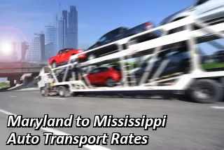 Maryland to Mississippi Auto Transport Rates