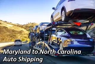 Maryland to North Carolina Auto Shipping
