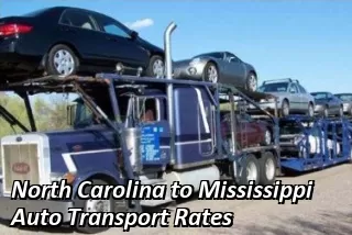 North Carolina to Mississippi Auto Transport Shipping