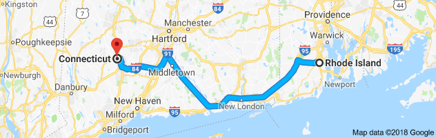 Rhode Island to Connecticut Auto Transport Route