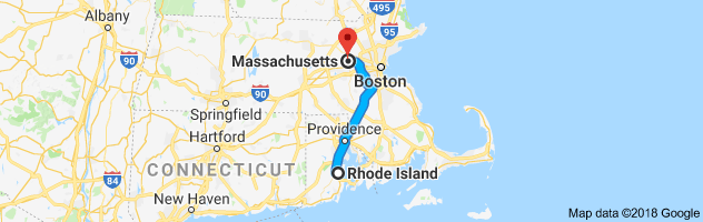 Rhode Island to Massachusetts Auto Transport Route