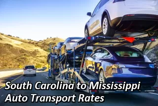 South Carolina to Mississippi Auto Transport Rates