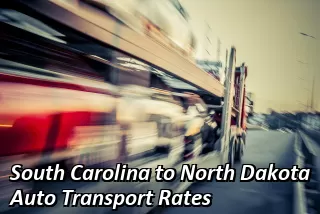 South Carolina to North Dakota Auto Transport Rates