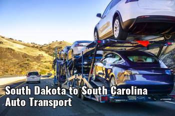 South Dakota to South Carolina Auto Transport Shipping