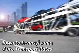Iowa to Pennsylvania Auto Transport Rates