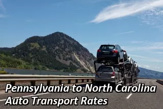 Pennsylvania to North Carolina Auto Transport Rates