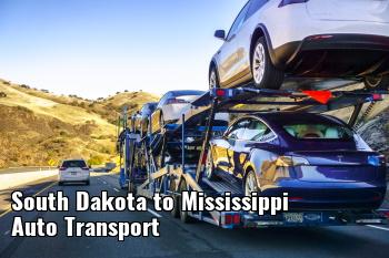 South Dakota to Mississippi Auto Transport Shipping