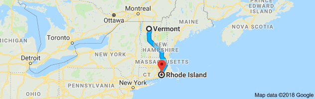 Vermont to Rhode Island Auto Transport Route